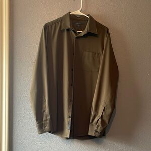Perry Ellis Green Casual Button Down Shirt